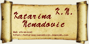 Katarina Nenadović vizit kartica